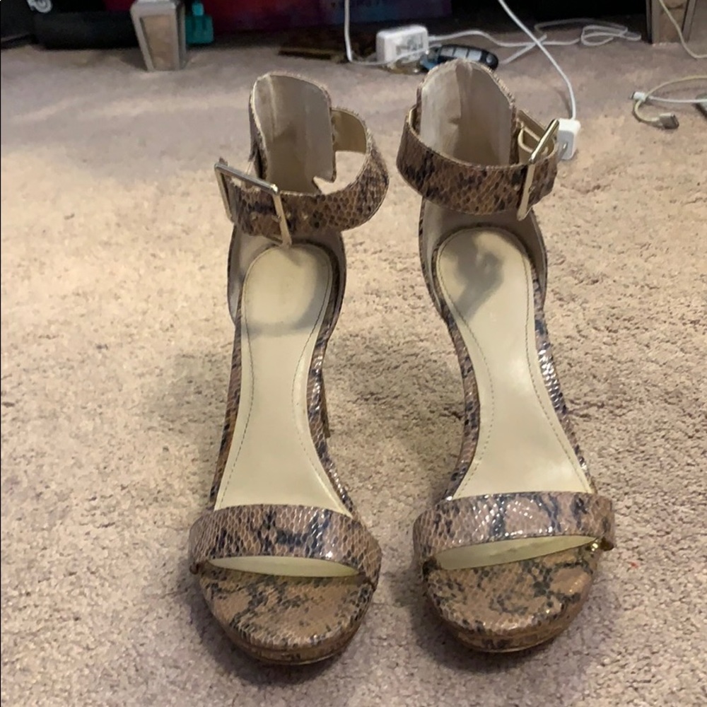 Calvin Klein snakeskin heels